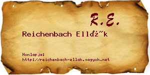 Reichenbach Ellák névjegykártya